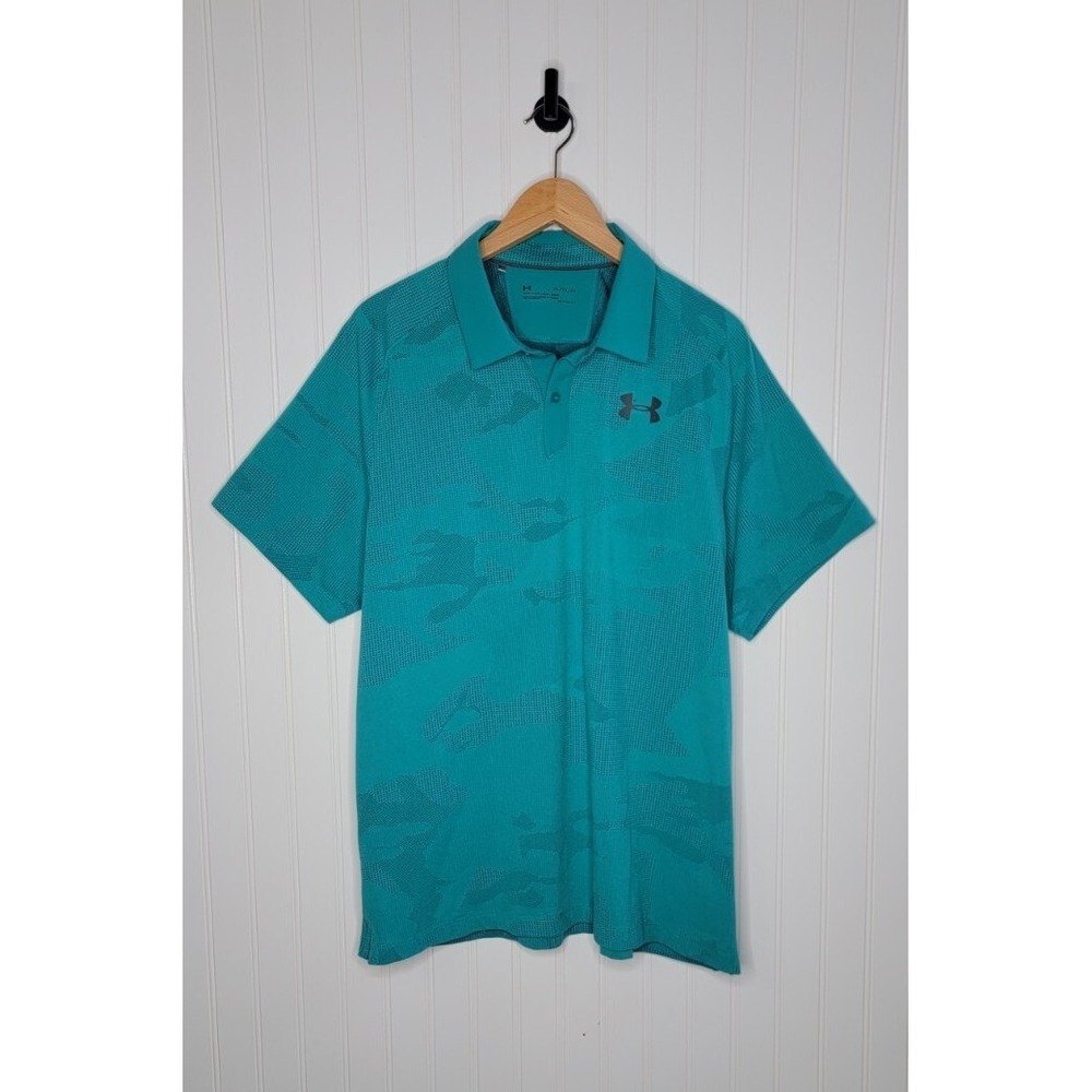 Under‎ Armour Short Sleeve Polo Shirt Heat Gear Men's Size XL Loose Fit